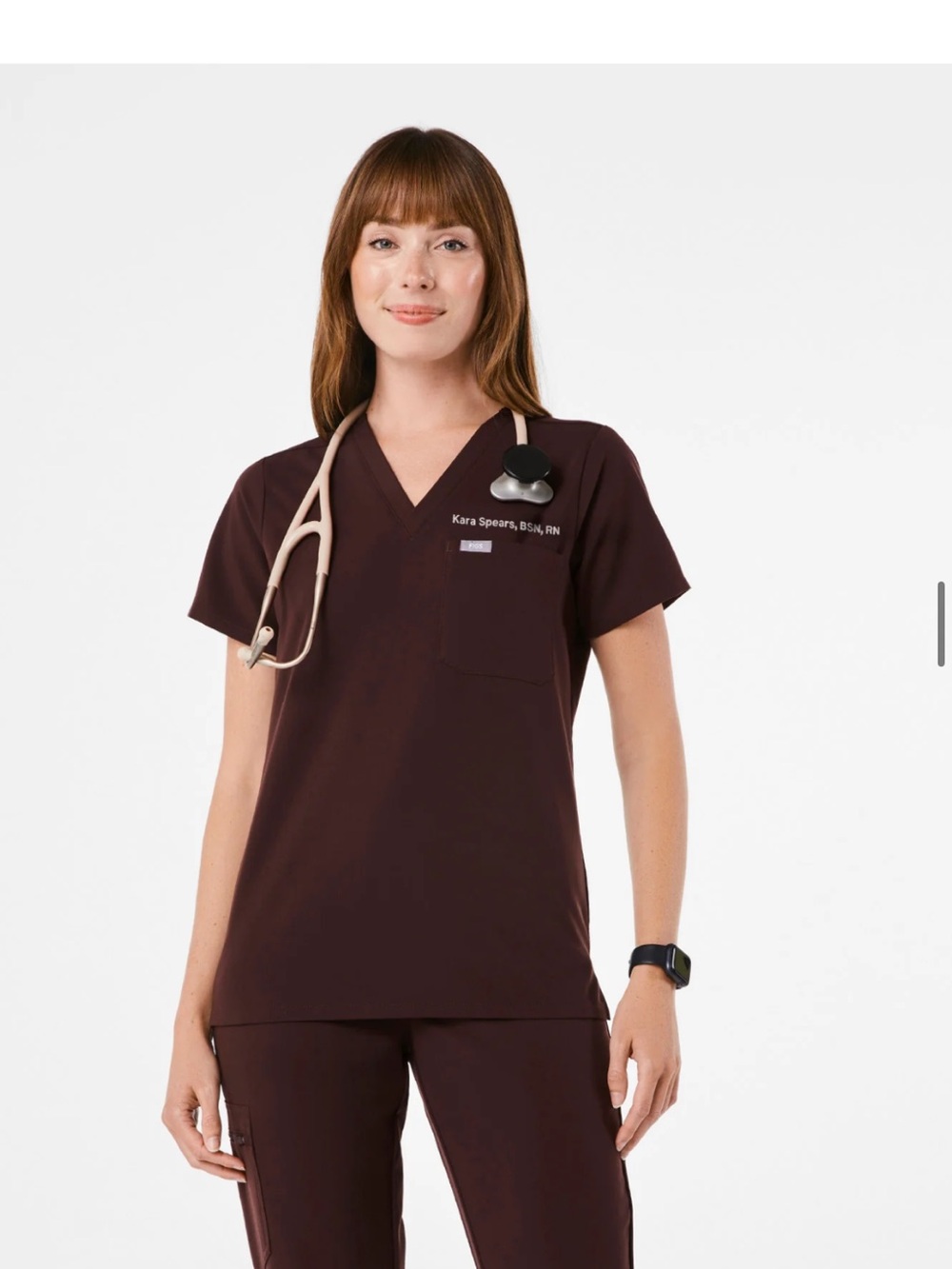 Figs Espresso Catarina One Pocket Scrub Top Small NWT - Picture 2 of 3